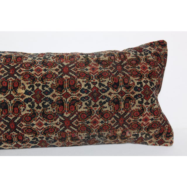 Handwoven Antique Tribal Lumbar Pillow – Museum‑Quality Textile -15'' X 38'' For Sale In Tampa - Image 6 of 11
