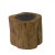 This is a handmade Chinese accent decorative display stand made of natural two brown wood with an irregular stem-like...