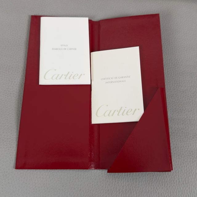 Vintage Diabolo Pen Black Lacquer Gold with Box Ref by Must De Cartier, 1990 For Sale - Image 9 of 11
