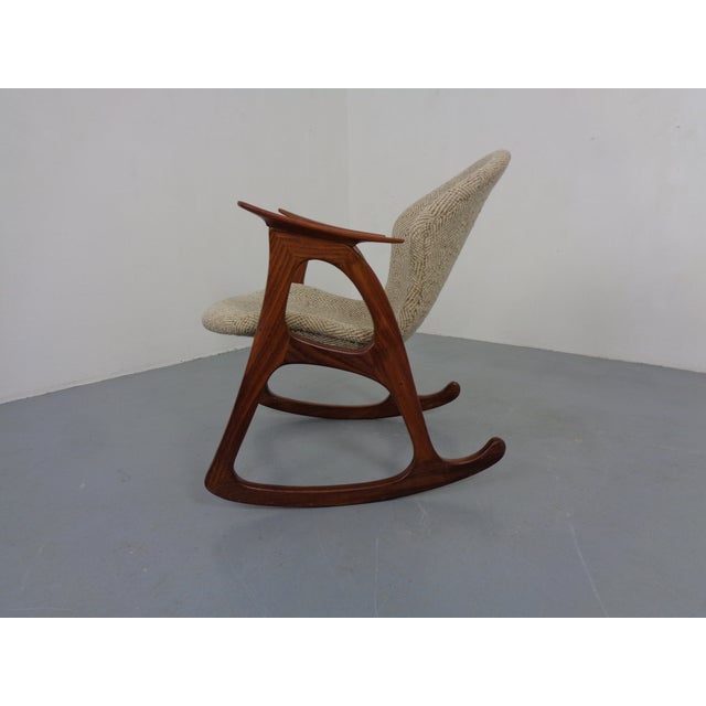 Teak Rocking Chair by Aage Christiansen for Erhardsen & Andersen, Denmark, 1960s For Sale - Image 12 of 18