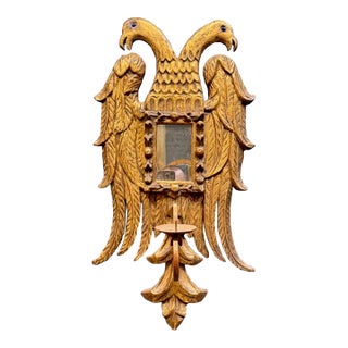 19th Century Italian Giltwood Crest For Sale