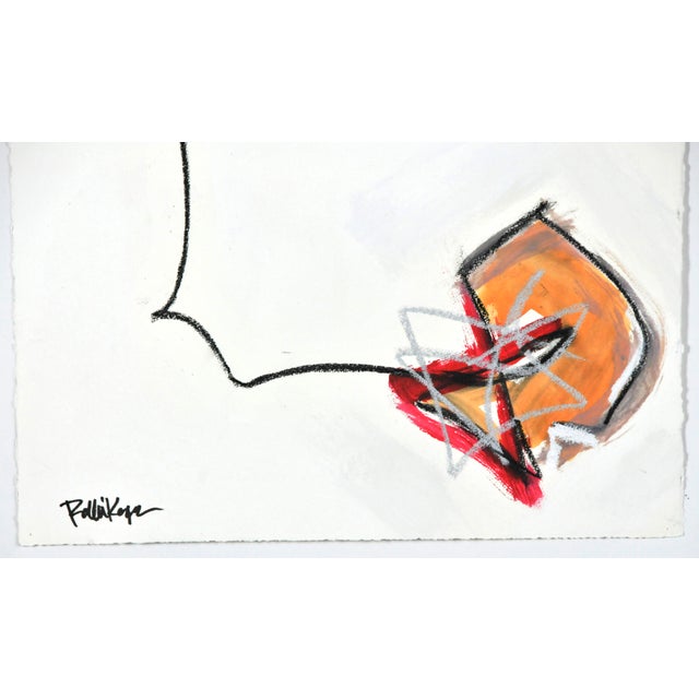 "Black String to Silver Marks" Contemporary Abstract Mixed-Media Painting by Robbie Kemper For Sale - Image 4 of 5