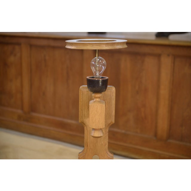 Oak Bedside Table by Guillerme and Chambron for Votre Maison, 1950s For Sale - Image 12 of 13