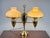 Antique Bradley and Hubbard Brass Double-Arm Student Lamp With Carmel Shades For Sale - Image 12 of 12