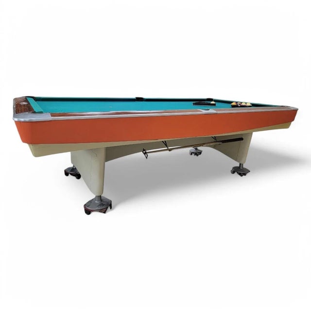 Brunswick Co. Vintage Brunswick Pool Table With Accessories For Sale - Image 4 of 11