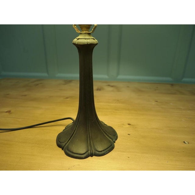 1900 - 1909 Vintage Art Nouveau Spelter Table Lamp, 1900s For Sale - Image 5 of 8