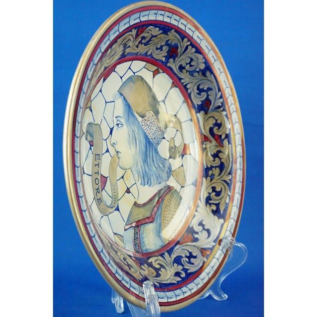 Large Ceramic Plate by Enzo Remigi for Gualdo Tadino, Italy, 1940s For Sale - Image 3 of 18
