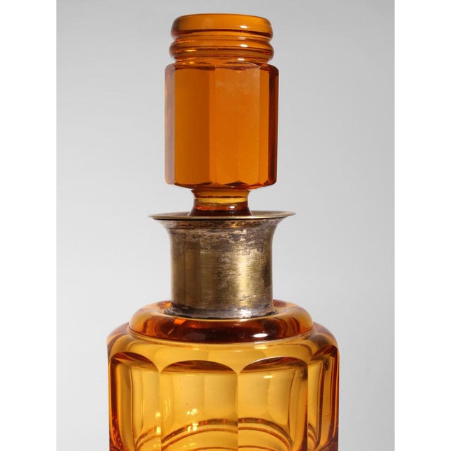 Art Deco Amber Glass Decanter, Sweden, 1930s For Sale - Image 3 of 5