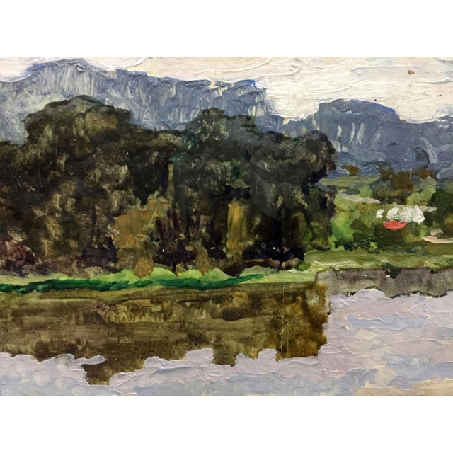 Green 1970s Oil Painting the Freshness of the Natural Korostelev Vladimir Alexandrovich For Sale - Image 8 of 11
