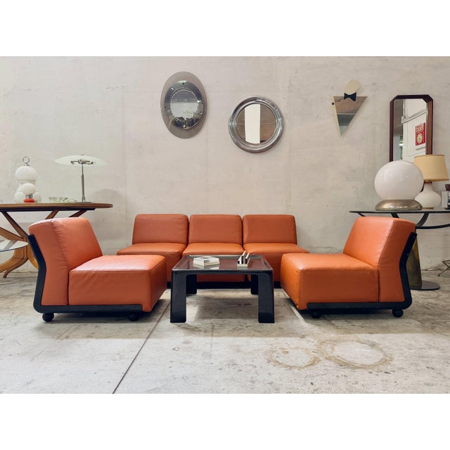Vintage Modular Amanta Chairs by Mario Bellini for B&B Italia, 1960s, Set of 5 For Sale - Image 10 of 10