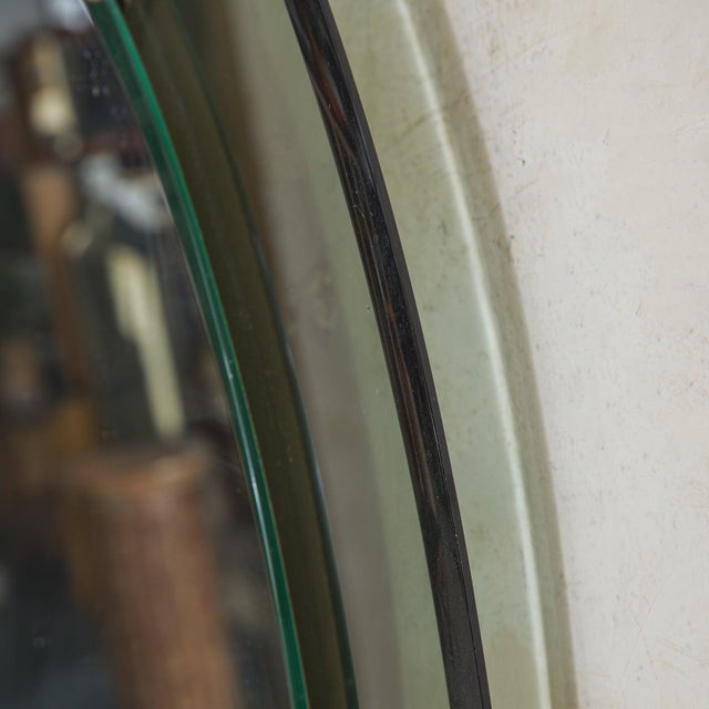 Italian Oval Glass Wall Mirror Attributed to Max Ingrand for Fontana Arte, 1960s For Sale In Chicago - Image 6 of 8