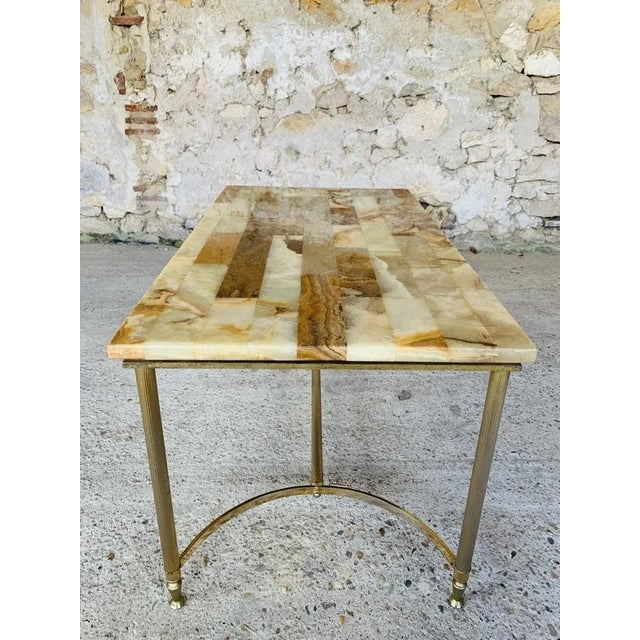 Mid-Century Marble & Onyx Coffee Table, 1960s or 1970s For Sale - Image 4 of 18