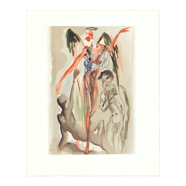 Original engraving from Salvador Dalí’s "The Divine Comedy" published by Editions d’Art Les Heures Claires, Paris, in...