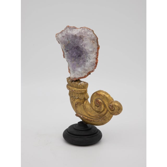 Reclaimed Gilt Fragment With Pale Amethyst For Sale - Image 4 of 9