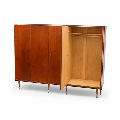 Five-Door Teak Wardrobe with Hanging Section and Shelves For Sale - Image 6 of 9