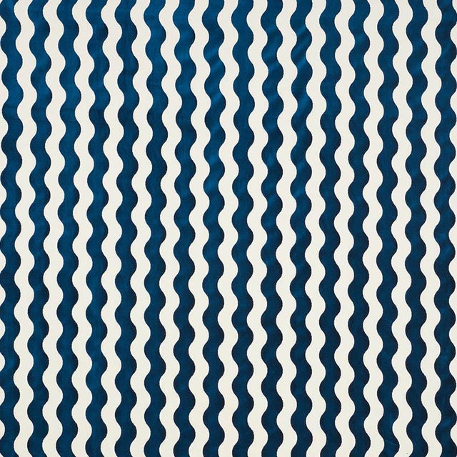 A chic, graphic cut velvet inspired by 1970s Pierre Cardin and Yves Saint Laurent designs. Sold as a 2-yard minimum....