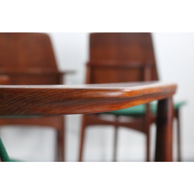 1960s Set of Two (2) Danish Modern Teak Accent Arm Chairs by Arne Hovmand-Olsen, Denmark For Sale - Image 5 of 6