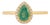 18k Gold Natural Pear Cut Emerald and Diamond Halo Engagement Ring Size 6.5 For Sale