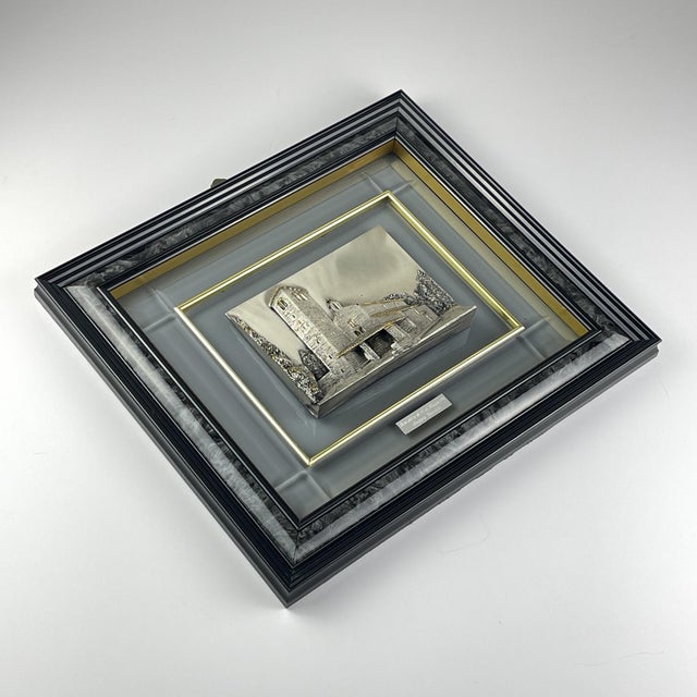Original Silver and Gold Relief Picture by Brunel SRL