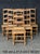 A good quality set of 6 French Oak Farmhouse Dining Chairs. Dating to the early 1900s and we have bleached them for a...