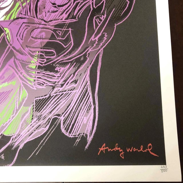 1990s After Andy Warhol "Superman" Lithograph For Sale - Image 4 of 11