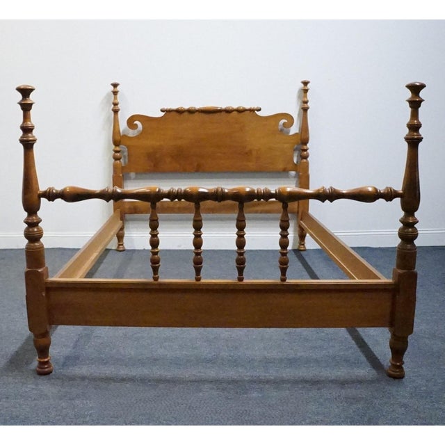 American Sprague & Carleton Solid Hard Rock Maple Colonial Early American Full Size Bed 210-400-784 For Sale - Image 3 of 13