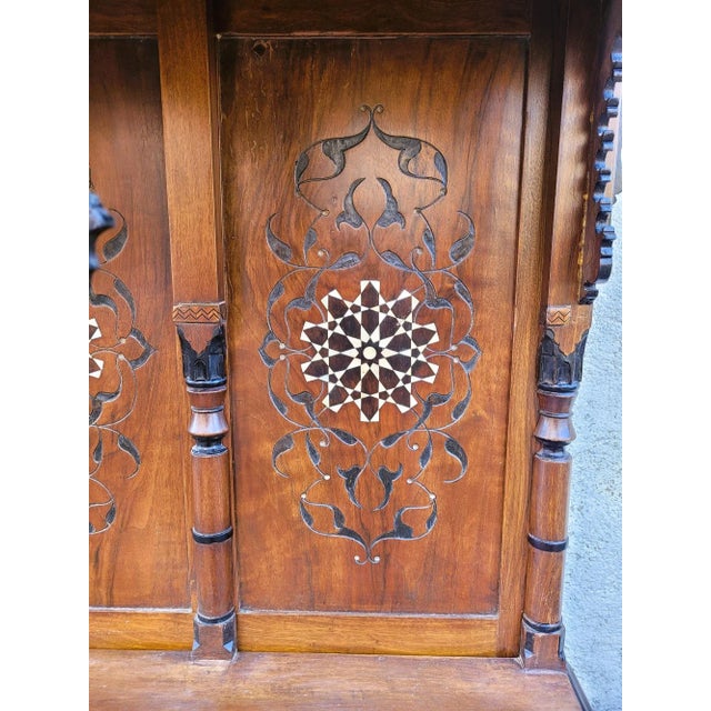 19th Century Console & Marquetry Mirror from G Parvis For Sale - Image 8 of 13