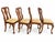 Queen Anne Set of 4 Vintage Queen Anne Style Burl Wood Dining Chairs For Sale - Image 3 of 7