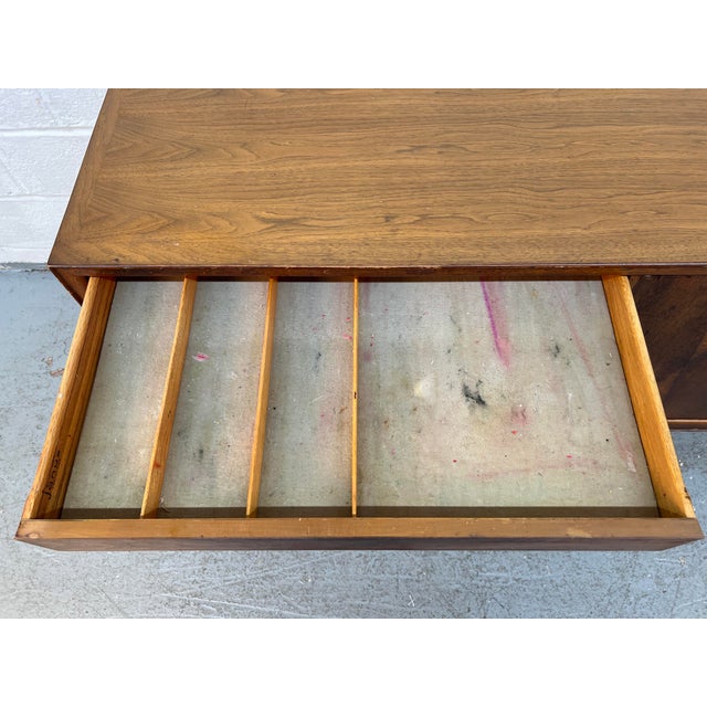 Mid 20th Century Janus Collection Walnut Credenza by John Stuart for Mount Airy Furniture For Sale - Image 12 of 18