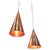 Danish Hammered Copper Cone Pendant Lamps by E. S. Horn Aalestrup, 1950s, Set of 2 For Sale