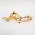 Mid-Century Gold-Plated Ceramic Sculpture of a Reclining Woman Signed Jaru For Sale - Image 9 of 12