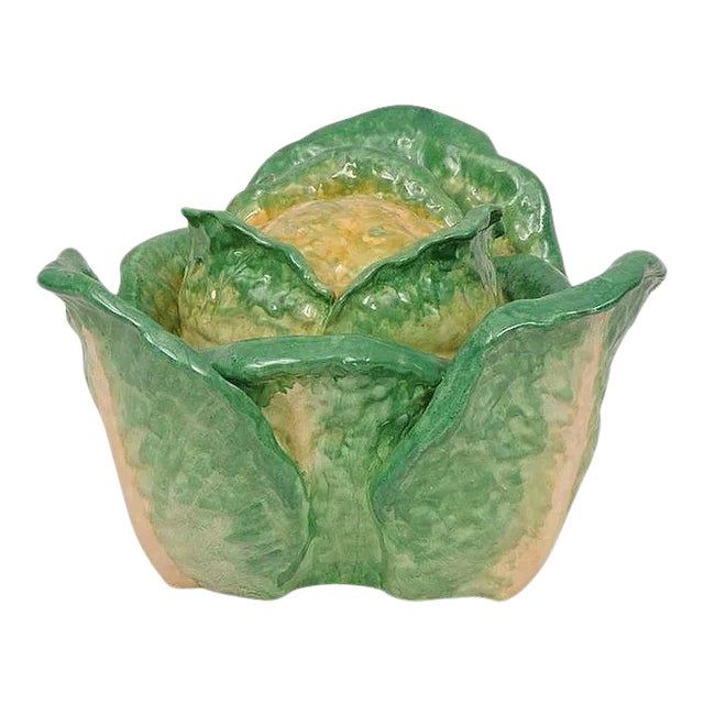 19th Century Continental Cabbage or Lettuce Form Porcelain Tureen For Sale