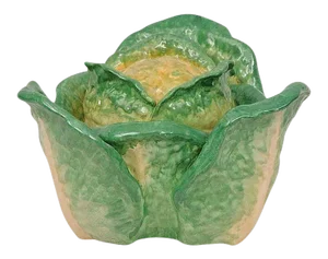 19th Century Continental Cabbage or Lettuce Form Porcelain Tureen