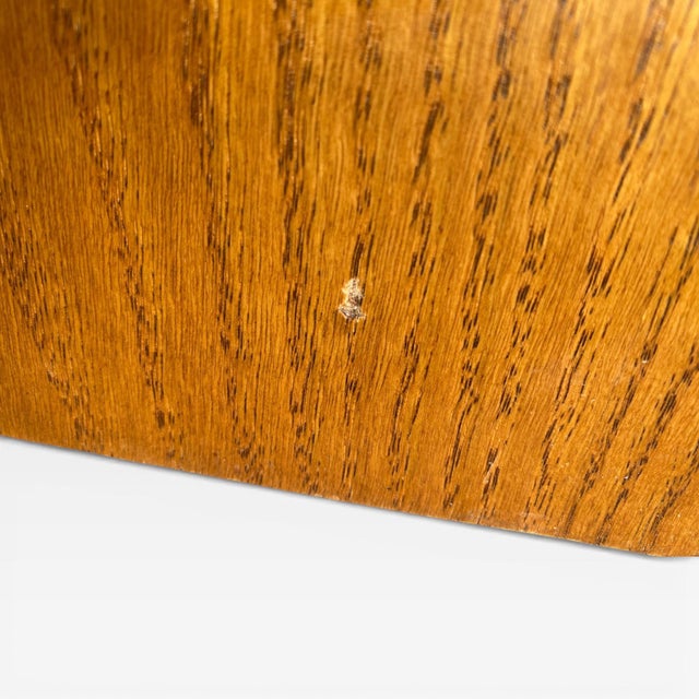 Late 20th Century Solid Oak Media Cabinet With Pull-Out Shelf For Sale - Image 10 of 17