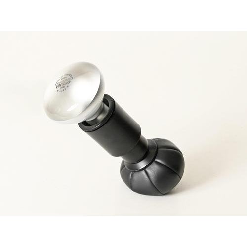 Black Model 600/C Black Leather Table Lamp by Gino Sarfatti for Arteluce, Italy, 1966 For Sale - Image 8 of 13