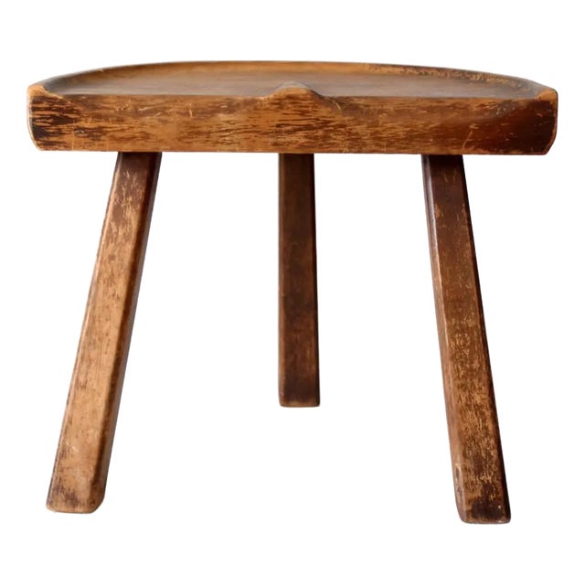 Antique Primitive Milking Stool For Sale