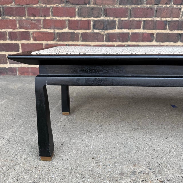 Harvey Probber Harvey Probber Black Lacquer and Terrazzo Coffee Table For Sale - Image 4 of 12