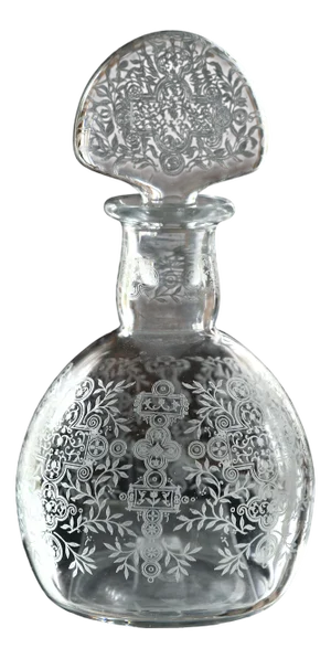 Decanter with Bursar Belly in Fine Engraved Crystal Marillon Model from Baccarat, 1970s