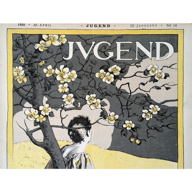 Art Nouveau Jugend Magazine 1898 Martin Stevens Cover Print For Sale - Image 3 of 4