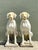Bring a touch of noble English country charm to your estate with this striking pair of vintage cast concrete dogs....
