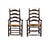 Textile Ladder Back Armchairs Antique - A Pair For Sale - Image 7 of 7