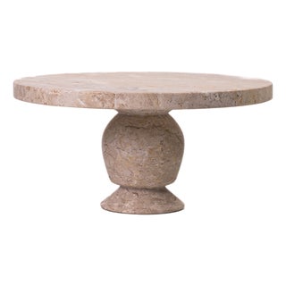 Natural Travertine Cake Stand For Sale