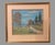 Vintage Riverside Landscape Framed Pastel Watercolor Painting With Trees For Sale - Image 6 of 6