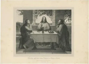 Theer, Christ at the Supper at Emmaus, 1850, Paper