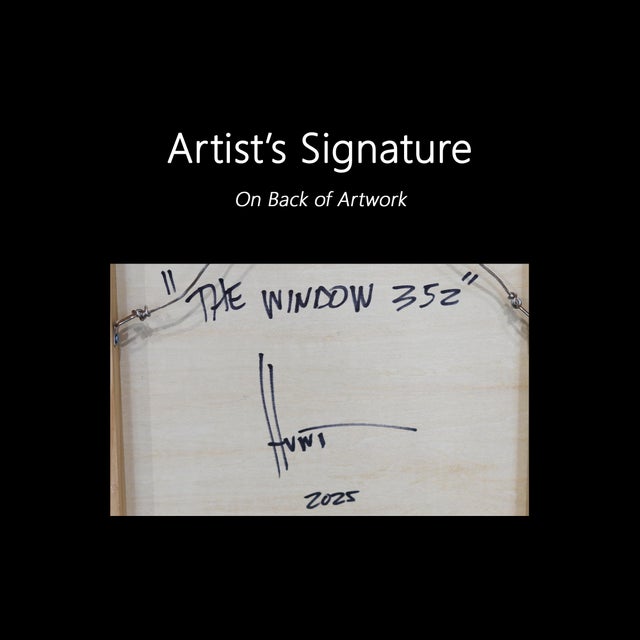 The Window 352 - Original Minimalist Mixed Media Acrylic and Resin Painting on Wood Panel by Ricky Hunt For Sale - Image 9 of 9