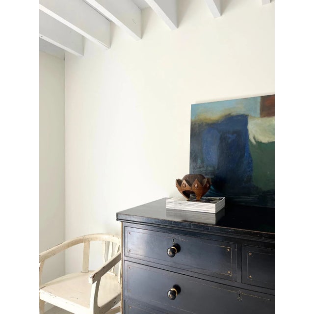 Antique Midnight Blue Chest of Drawers from Holland and Sons, Britian, 1800s For Sale - Image 5 of 18