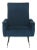 Velvet Retro Mid Century Accent Chair in Navy For Sale