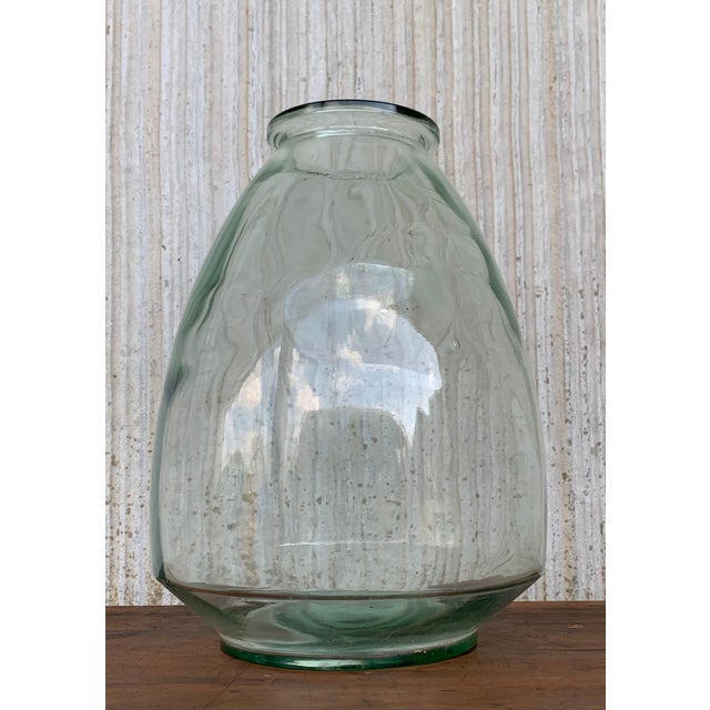 Large French Blown Clear Glass Demijohn Bottle For Sale - Image 17 of 18