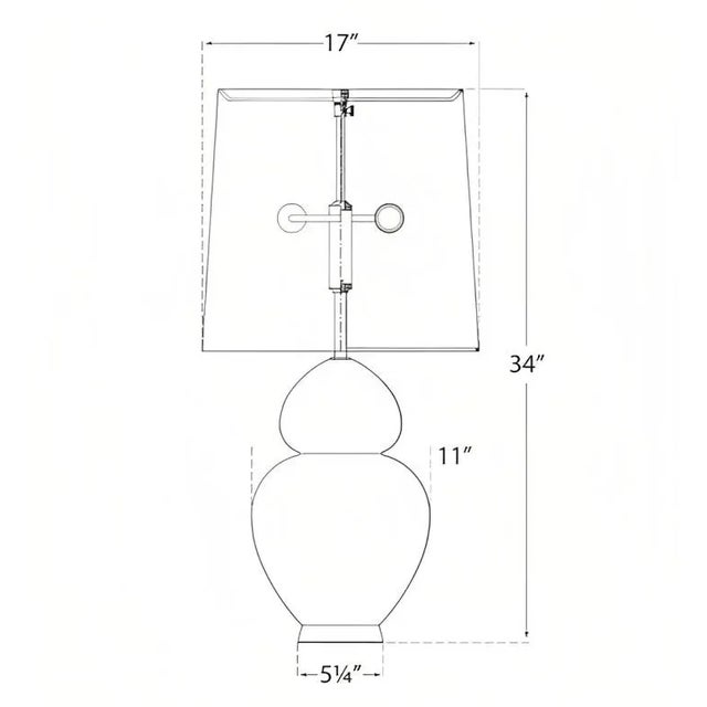 Transitional AERIN for Visual Comfort Signature Michelena Table Lamp in Chalk White with Linen Shade For Sale - Image 3 of 3