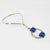 Mid Century Space Age Collar Pendant Necklace Silvered Metal and Blue Resin For Sale - Image 4 of 8